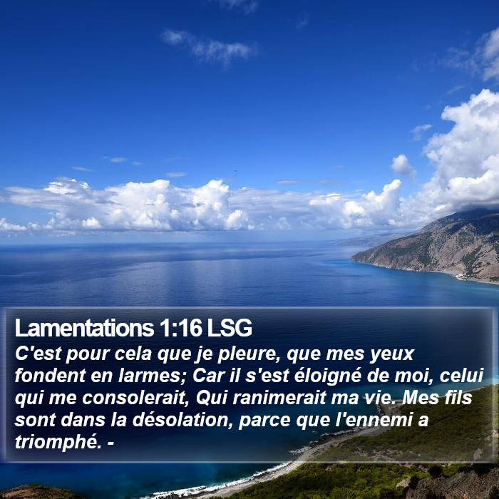 Lamentations 1:16 LSG Bible Study