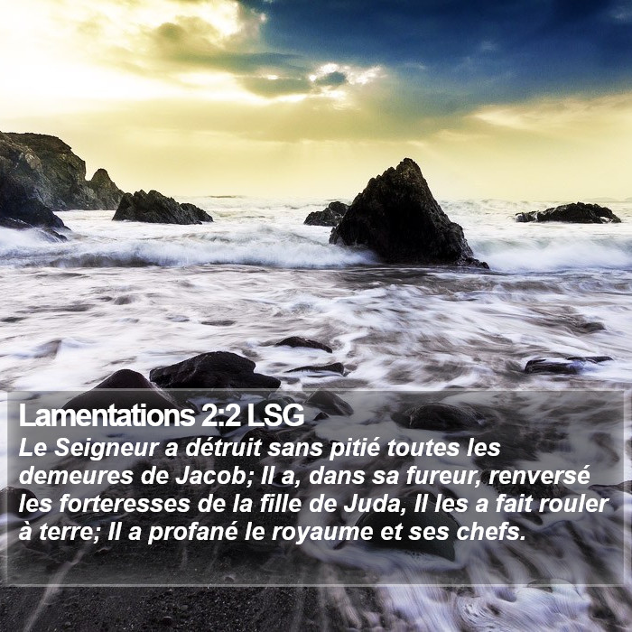 Lamentations 2:2 LSG Bible Study