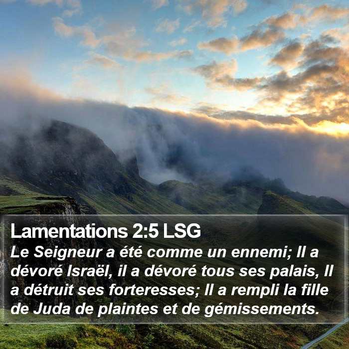 Lamentations 2:5 LSG Bible Study