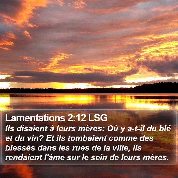 Lamentations 2:12 LSG Bible Study