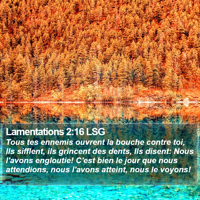 Lamentations 2:16 LSG Bible Study