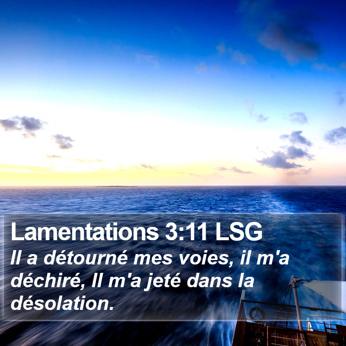 Lamentations 3:11 LSG Bible Study