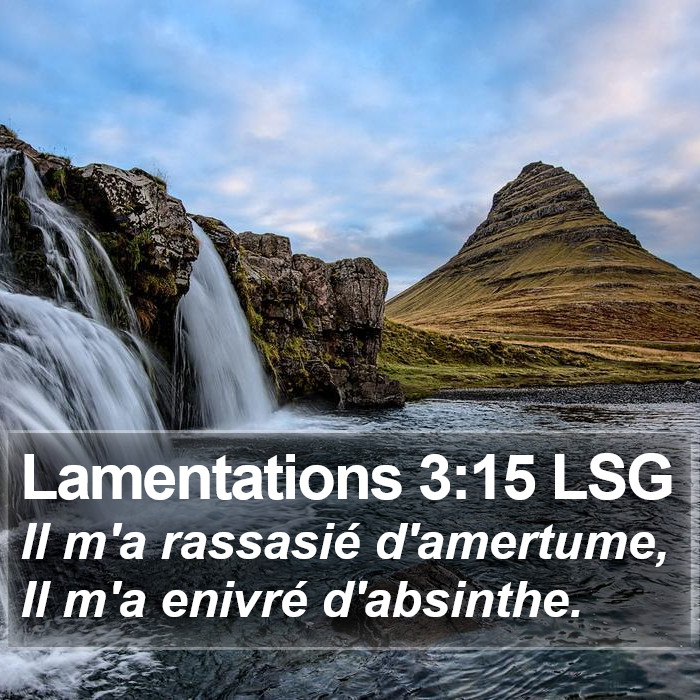 Lamentations 3:15 LSG Bible Study