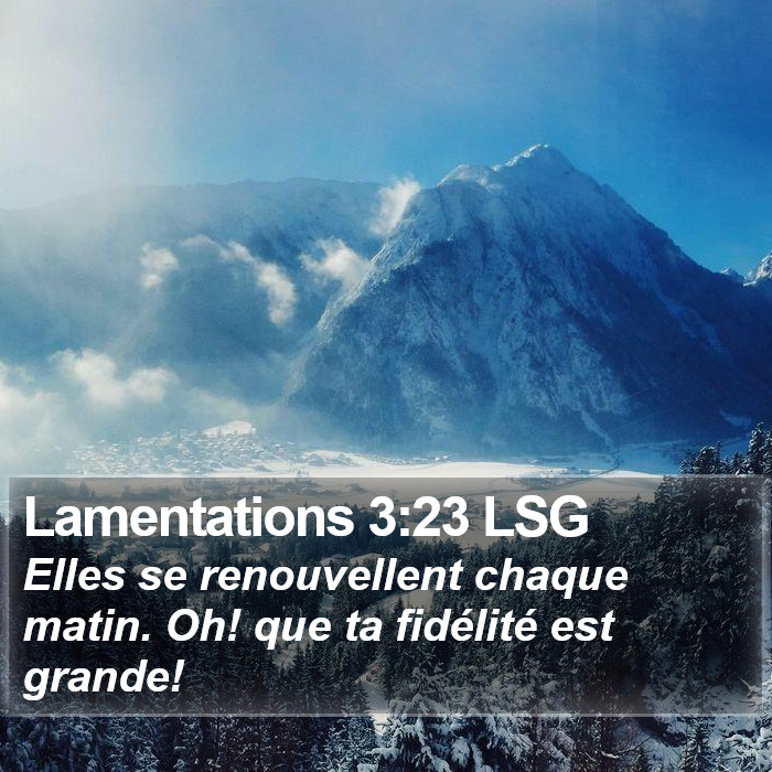 Lamentations 3:23 LSG Bible Study