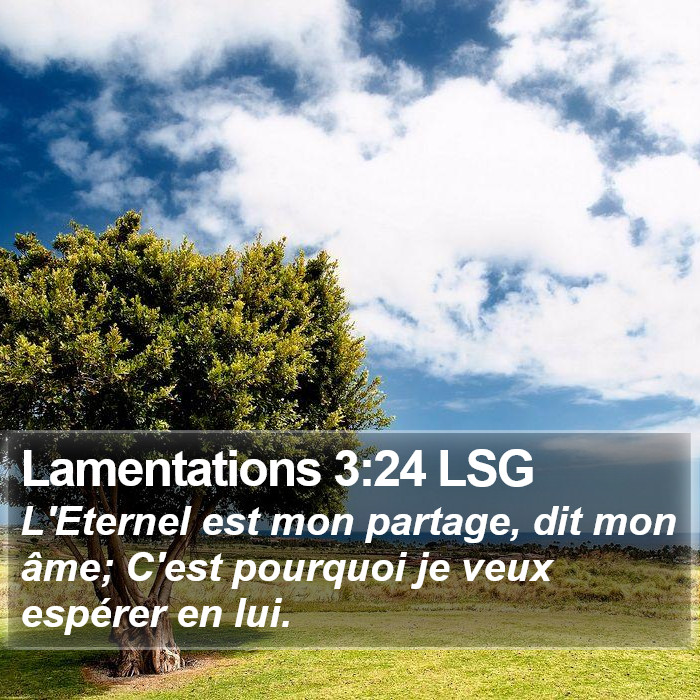 Lamentations 3:24 LSG Bible Study