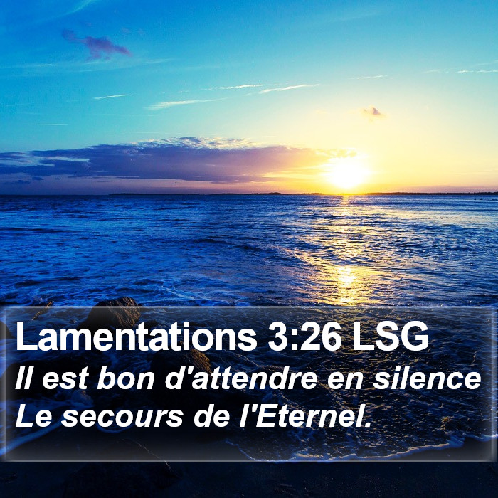 Lamentations 3:26 LSG Bible Study