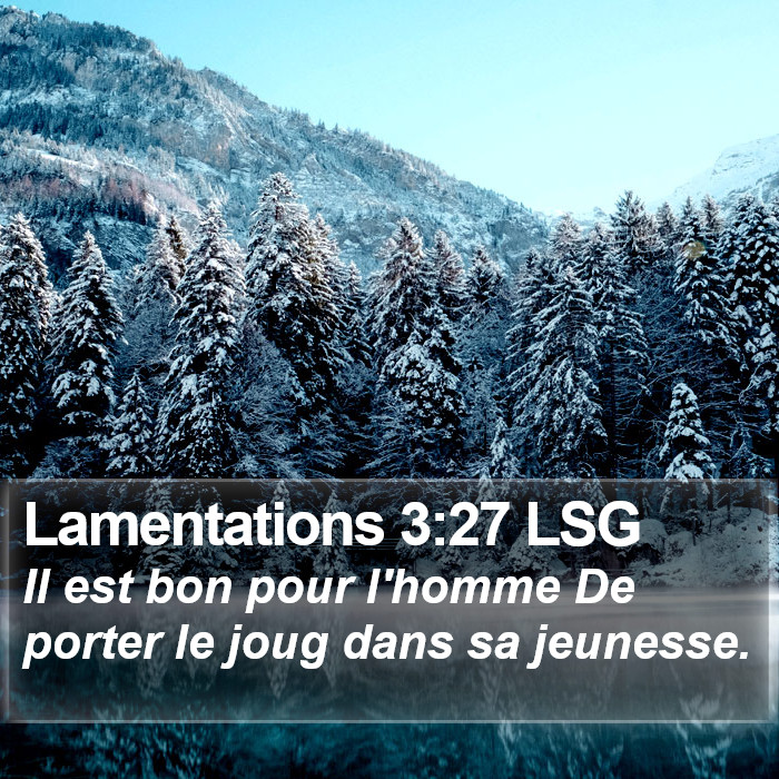 Lamentations 3:27 LSG Bible Study