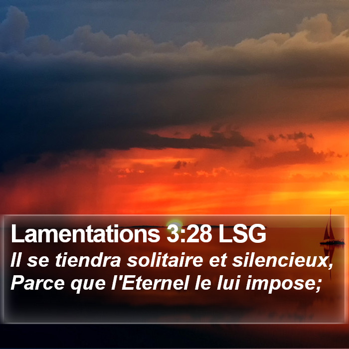 Lamentations 3:28 LSG Bible Study