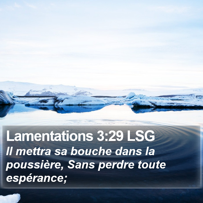 Lamentations 3:29 LSG Bible Study