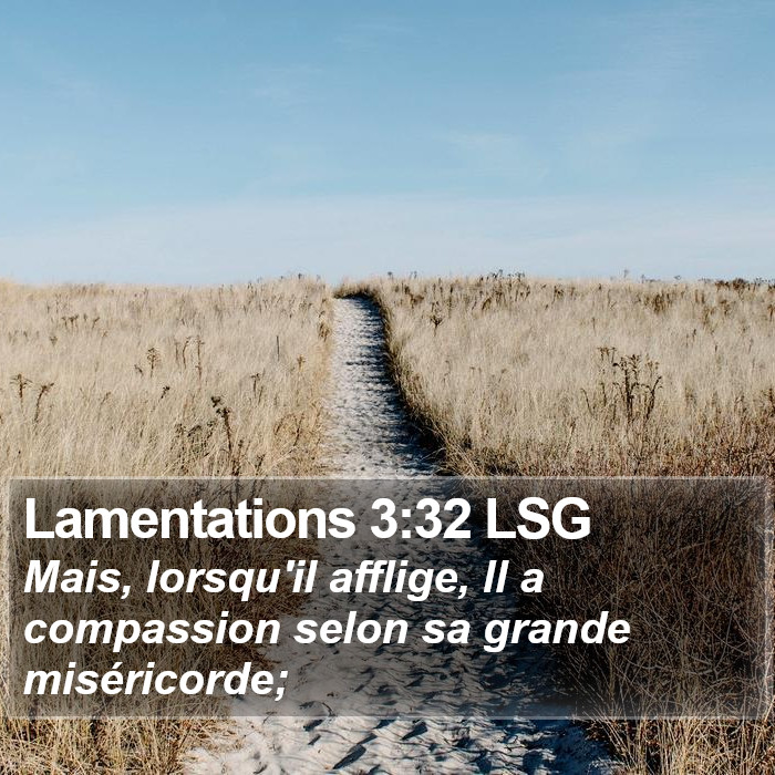 Lamentations 3:32 LSG Bible Study