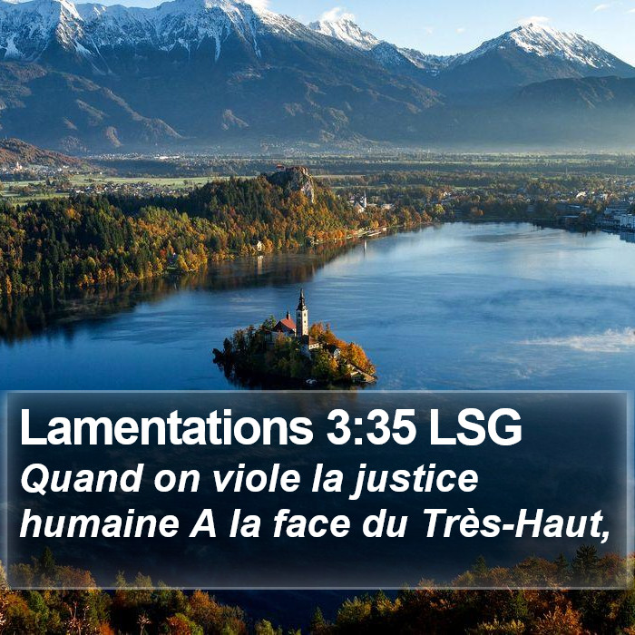 Lamentations 3:35 LSG Bible Study