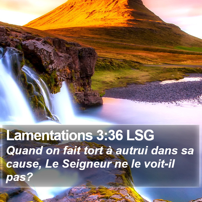 Lamentations 3:36 LSG Bible Study