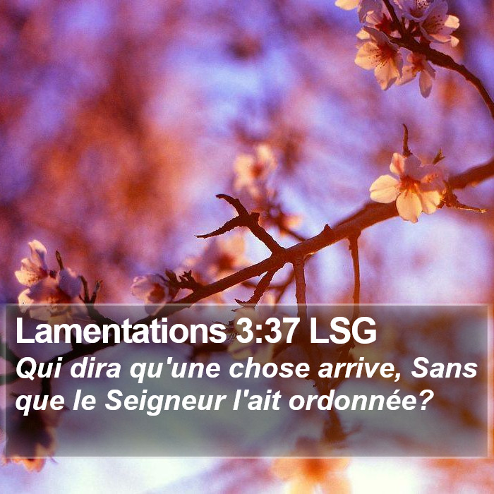 Lamentations 3:37 LSG Bible Study
