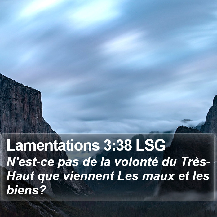 Lamentations 3:38 LSG Bible Study