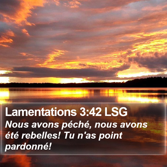 Lamentations 3:42 LSG Bible Study