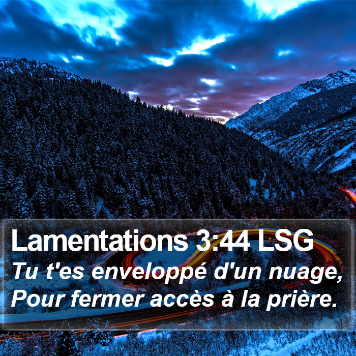 Lamentations 3:44 LSG Bible Study