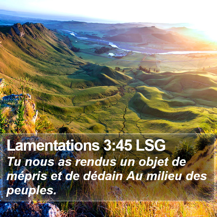 Lamentations 3:45 LSG Bible Study