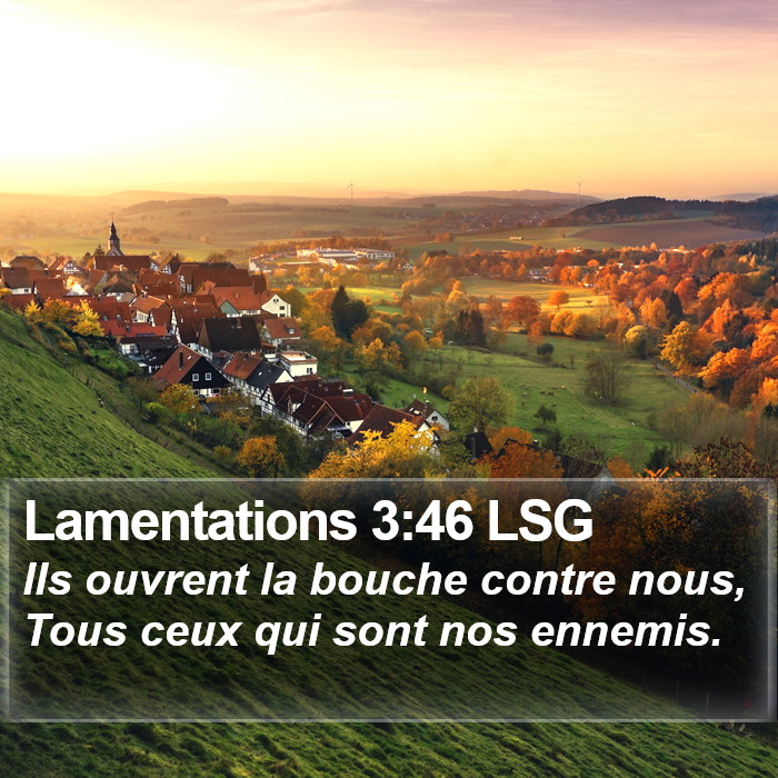 Lamentations 3:46 LSG Bible Study