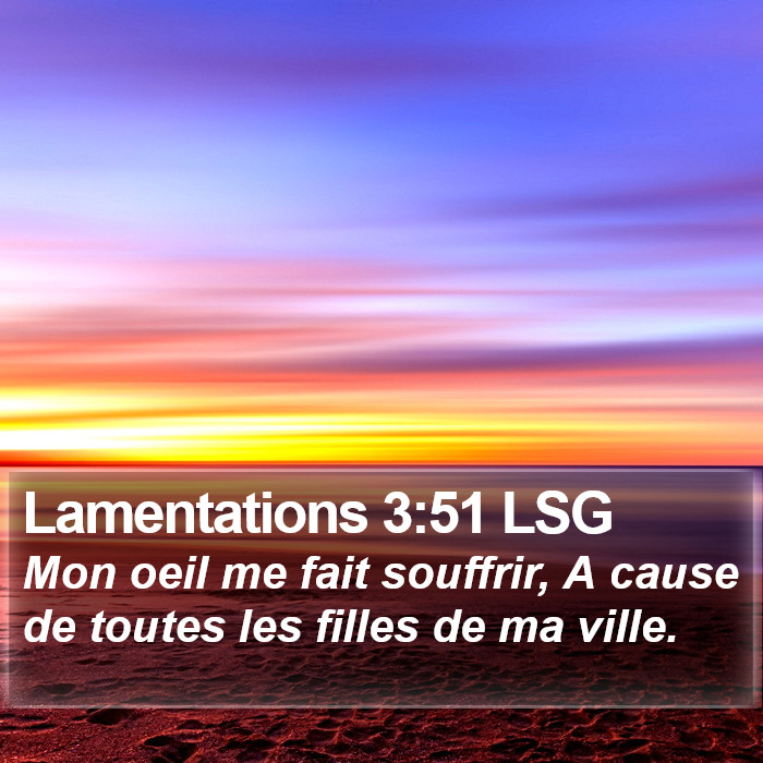 Lamentations 3:51 LSG Bible Study