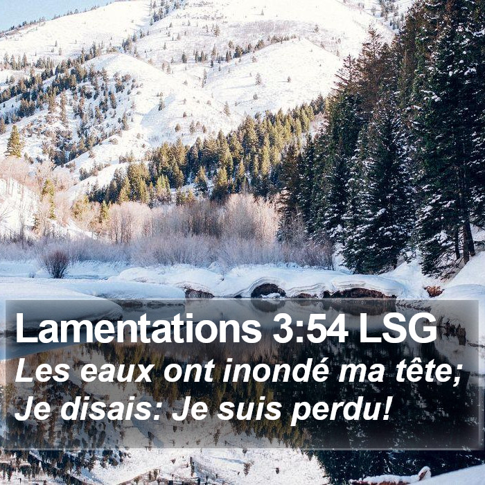 Lamentations 3:54 LSG Bible Study
