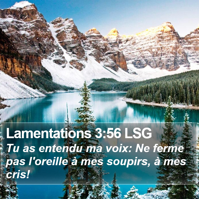 Lamentations 3:56 LSG Bible Study