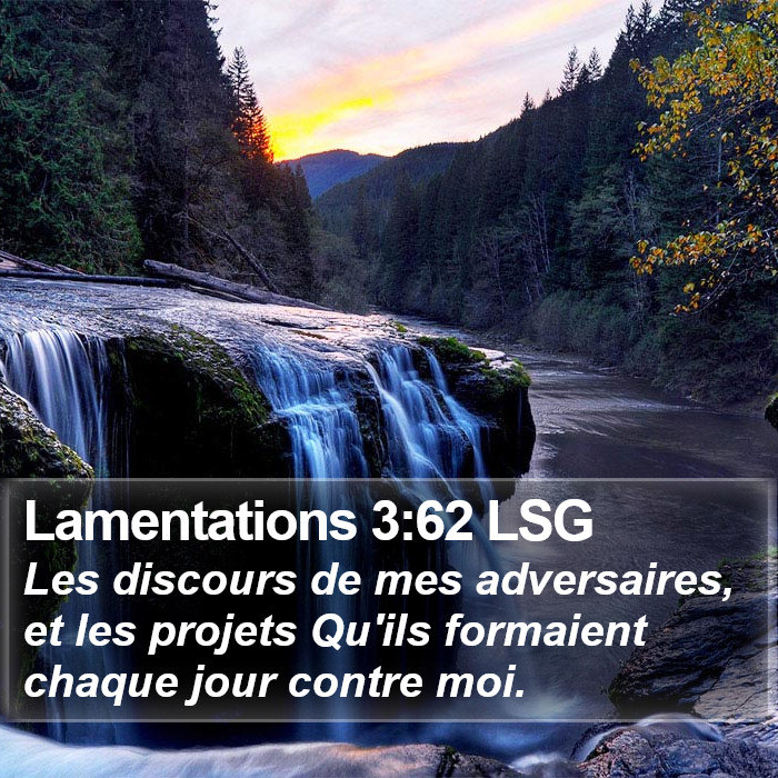 Lamentations 3:62 LSG Bible Study