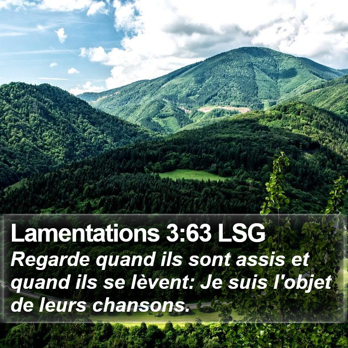 Lamentations 3:63 LSG Bible Study