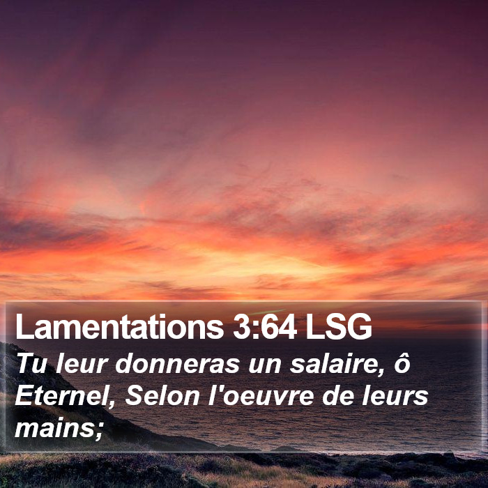 Lamentations 3:64 LSG Bible Study