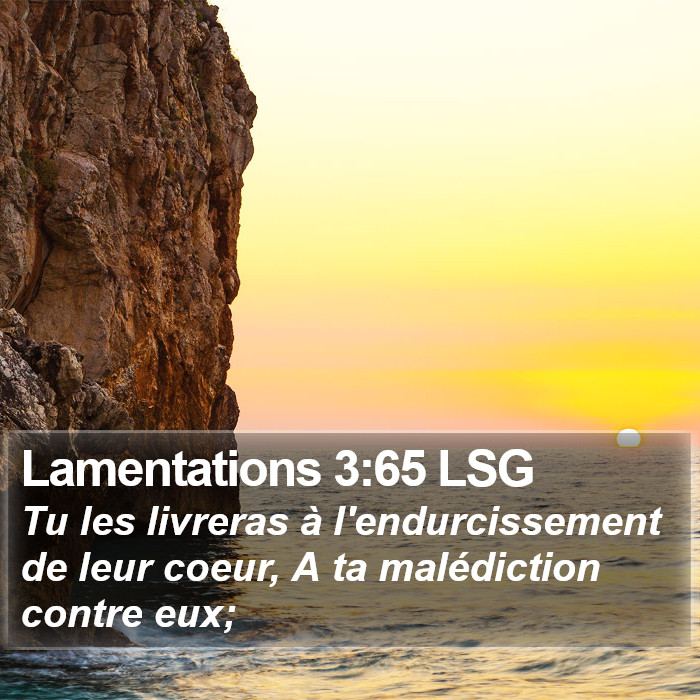 Lamentations 3:65 LSG Bible Study