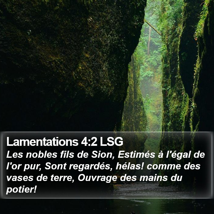 Lamentations 4:2 LSG Bible Study