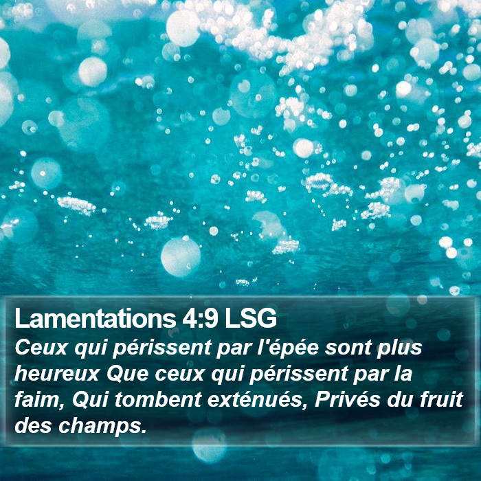 Lamentations 4:9 LSG Bible Study