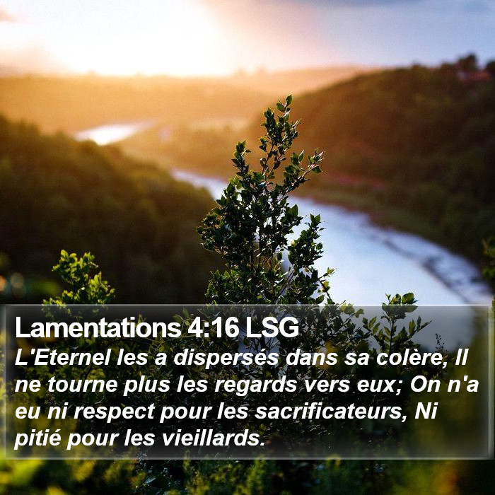 Lamentations 4:16 LSG Bible Study