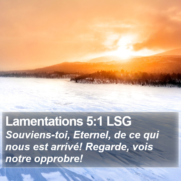 Lamentations 5:1 LSG Bible Study