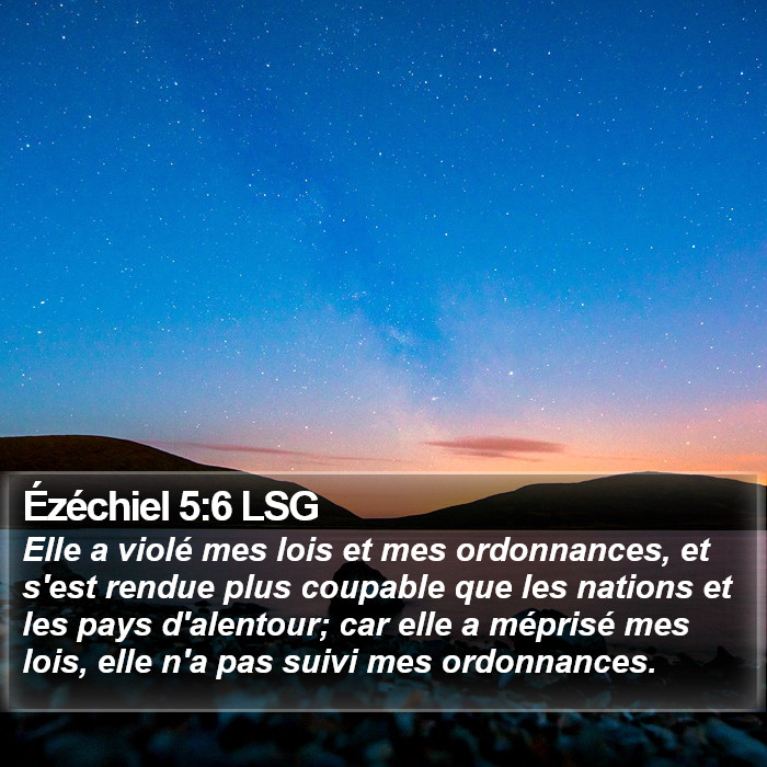 Ézéchiel 5:6 LSG Bible Study
