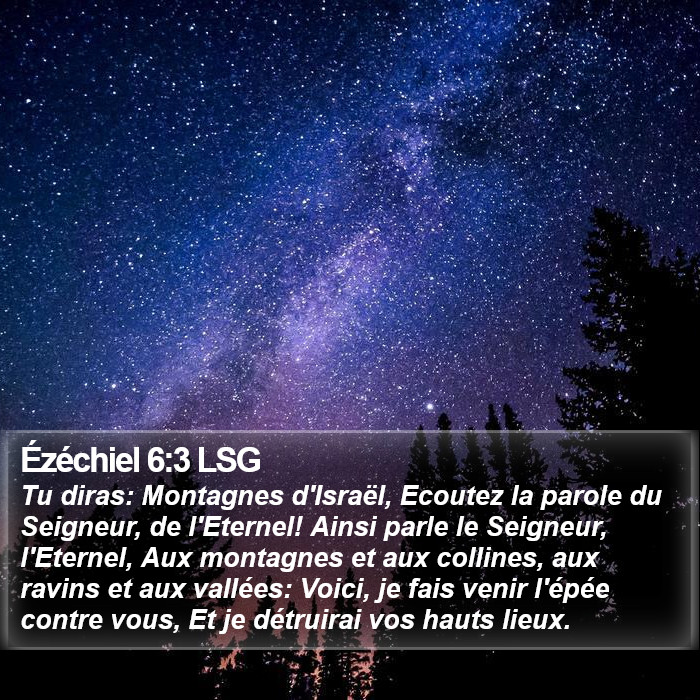 Ézéchiel 6:3 LSG Bible Study