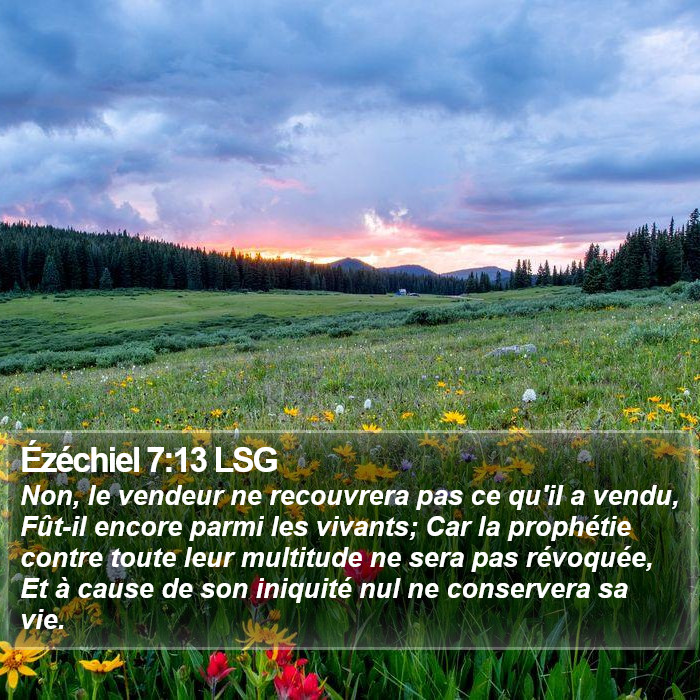 Ézéchiel 7:13 LSG Bible Study