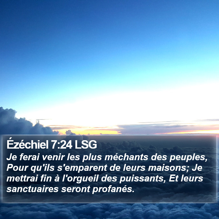 Ézéchiel 7:24 LSG Bible Study