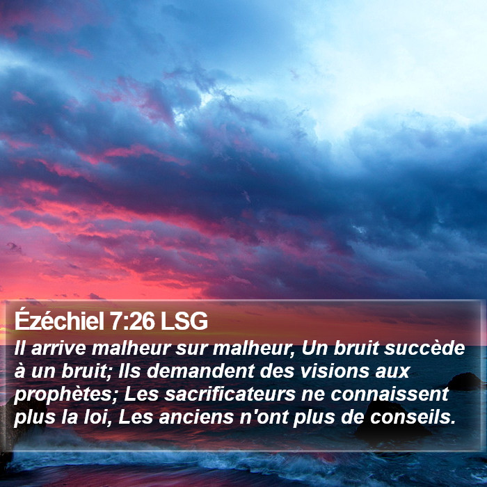Ézéchiel 7:26 LSG Bible Study