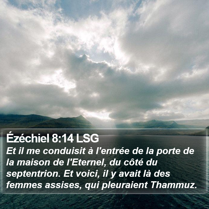 Ézéchiel 8:14 LSG Bible Study