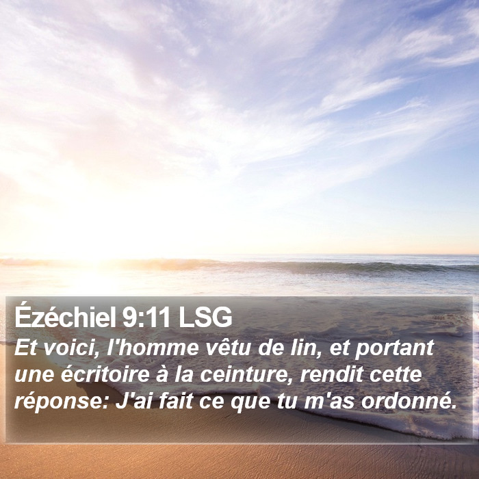 Ézéchiel 9:11 LSG Bible Study