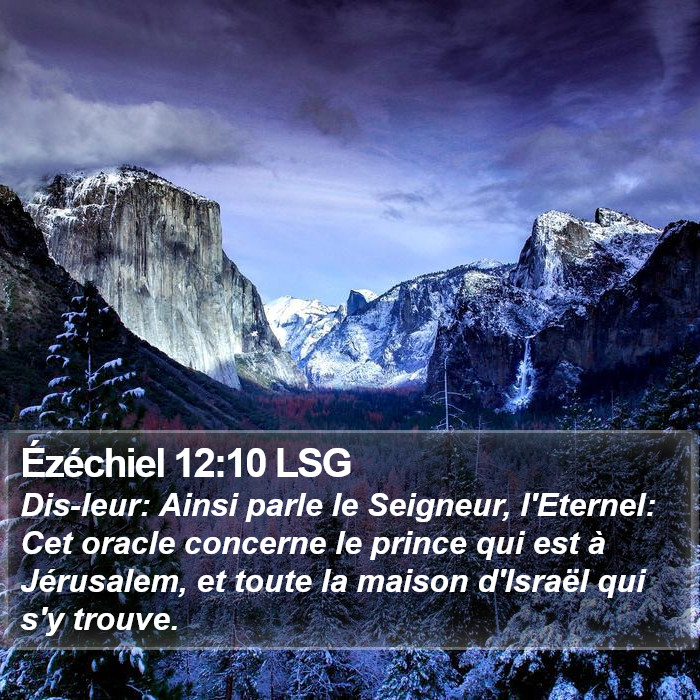 Ézéchiel 12:10 LSG Bible Study