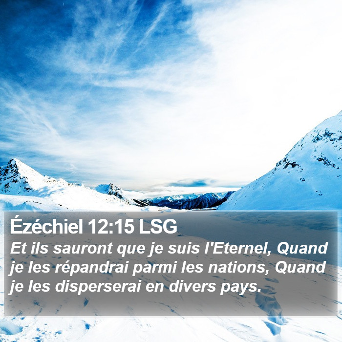 Ézéchiel 12:15 LSG Bible Study