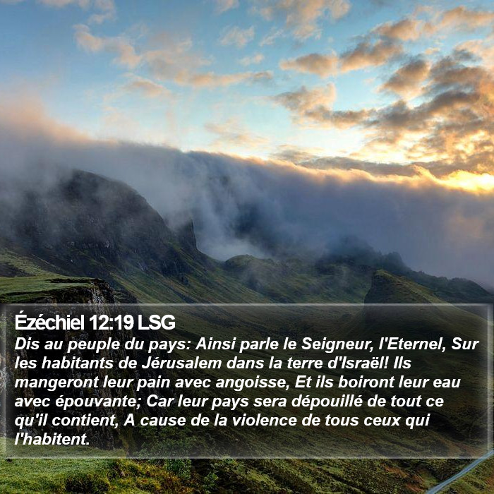 Ézéchiel 12:19 LSG Bible Study