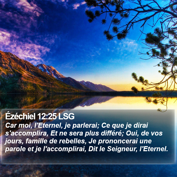 Ézéchiel 12:25 LSG Bible Study