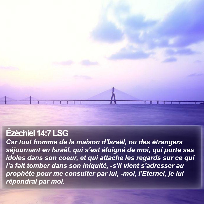 Ézéchiel 14:7 LSG Bible Study