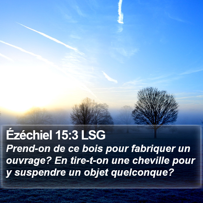 Ézéchiel 15:3 LSG Bible Study