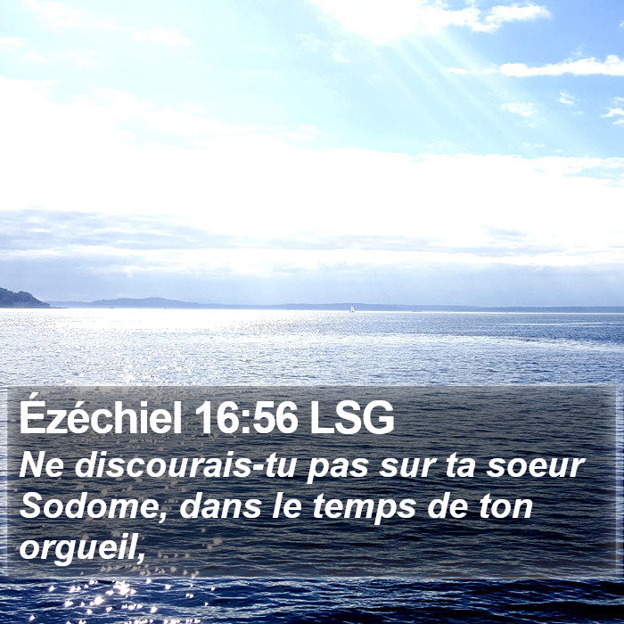 Ézéchiel 16:56 LSG Bible Study