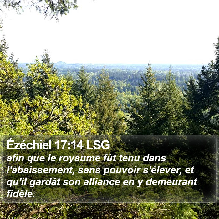 Ézéchiel 17:14 LSG Bible Study