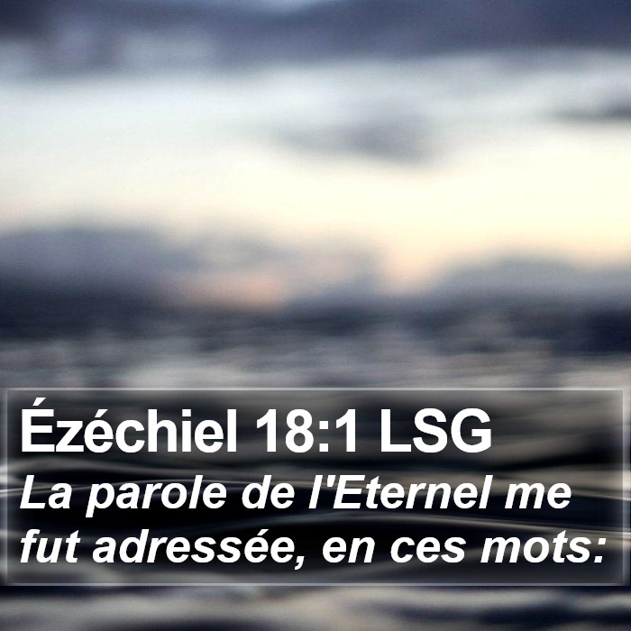Ézéchiel 18:1 LSG Bible Study