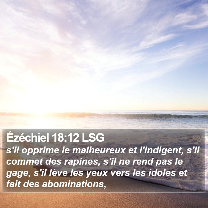 Ézéchiel 18:12 LSG Bible Study